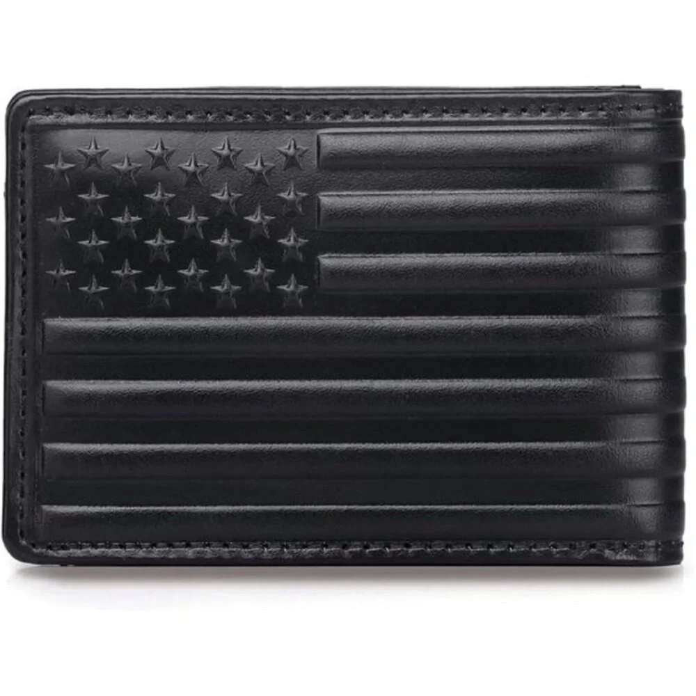Men's Leather Wallet | New | American Flag Wallet - Picture 8 of 8